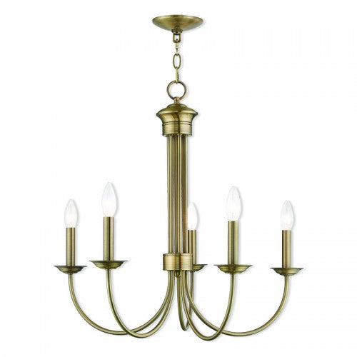 ##Antique Hardware## 5 Light Antique Brass Chandelier