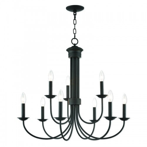 ##Antique Hardware## 9 Light Bronze Chandelier