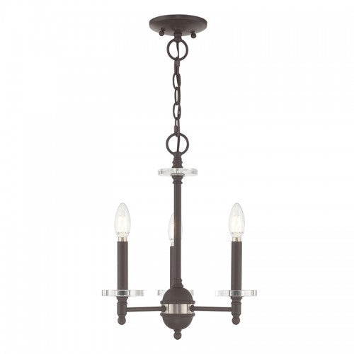 ##Antique Hardware## 3 Light Bronze Chandelier