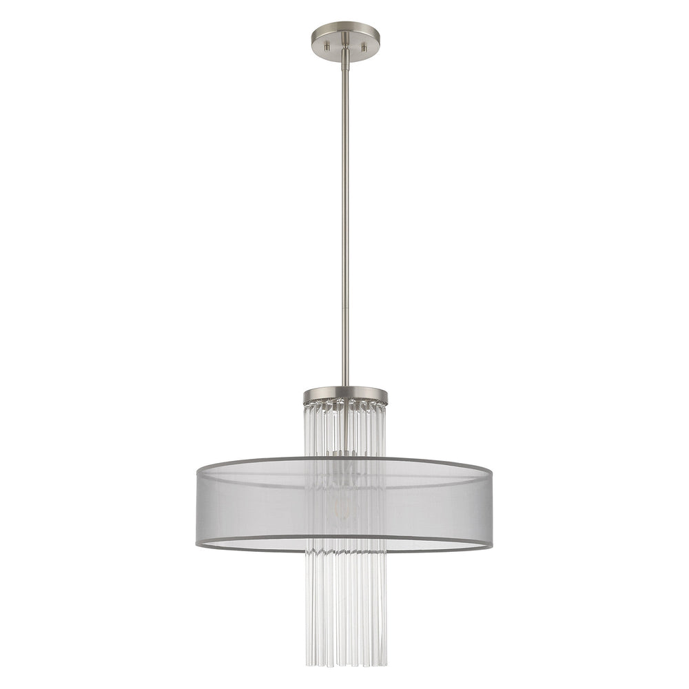 Antique Hardware 1 Light Brushed Nickel Pendant Chandelier Chandelier