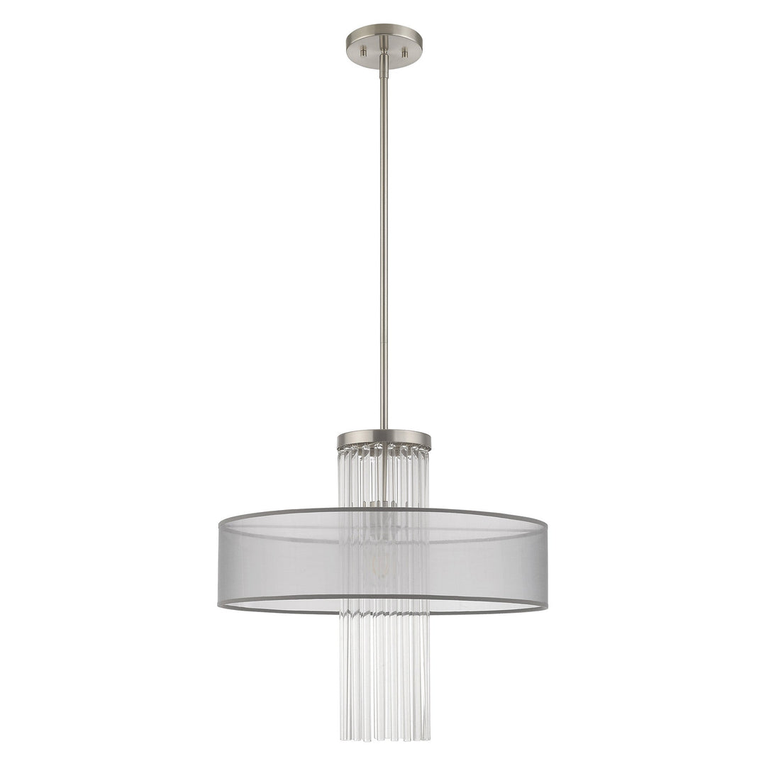 Antique Hardware 1 Light Brushed Nickel Pendant Chandelier Chandelier