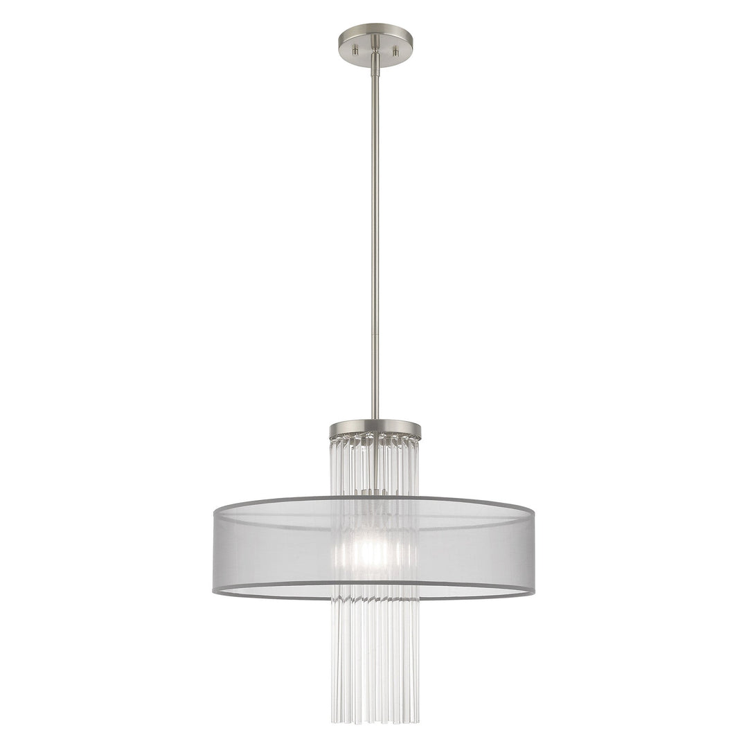 Antique Hardware 1 Light Brushed Nickel Pendant Chandelier Chandelier