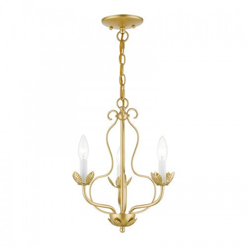 ##Antique Hardware## 3 Light Soft Gold Chandelier