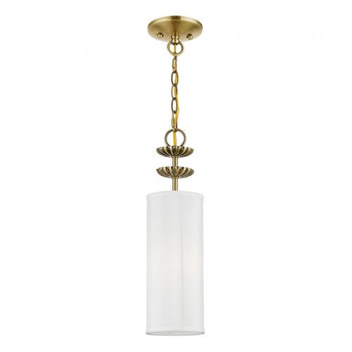 ##Antique Hardware## 1 Light Antique Brass Mini Pendant