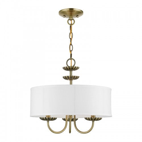 ##Antique Hardware## 3 Light Antique Brass Pendant Chandelier