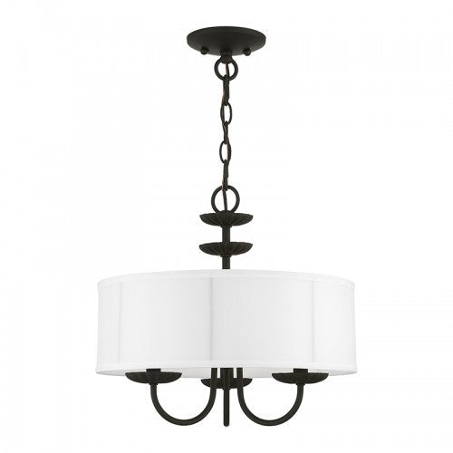 ##Antique Hardware## 3 Light Black Pendant Chandelier