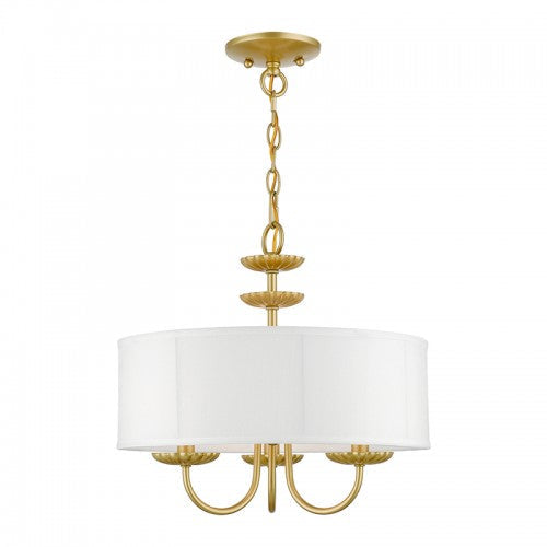 ##Antique Hardware## 3 Light Soft Gold Pendant Chandelier