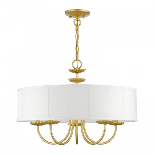 ##Antique Hardware## 5 Light Soft Gold Pendant Chandelier