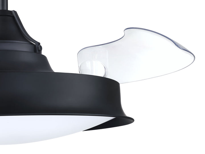 42" Union in Flat Black w/ Clear Acrylic Blades