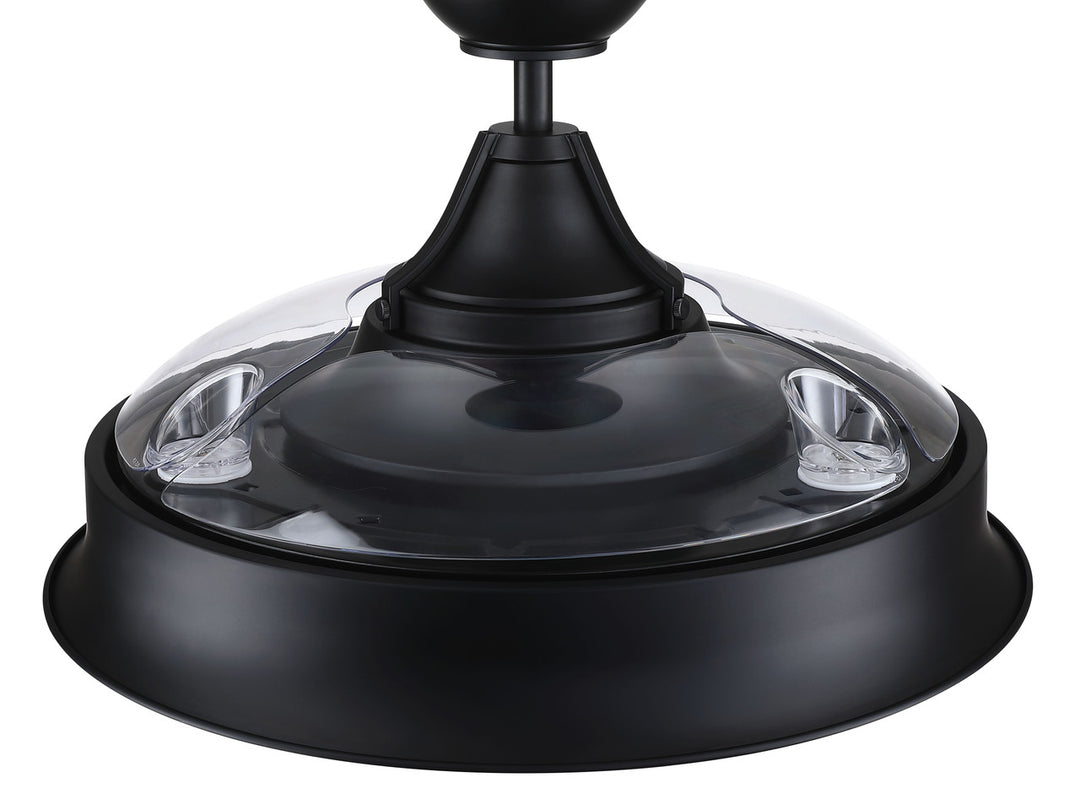 42" Union in Flat Black w/ Clear Acrylic Blades