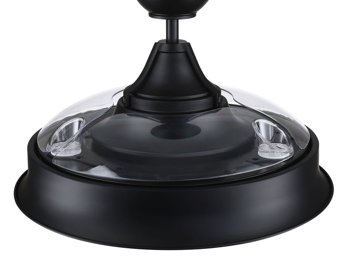 42" Union in Flat Black w/ Clear Acrylic Blades