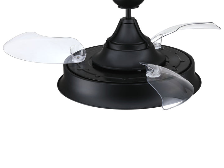 42" Union in Flat Black w/ Clear Acrylic Blades