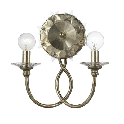 ##Antique Hardware## Willow 2 Light Antique Silver Sconce