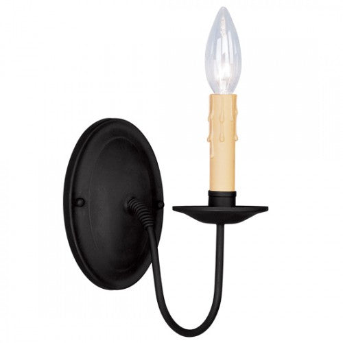 ##Antique Hardware## 1 Light Black Wall Sconce