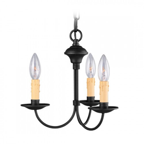 ##Antique Hardware## 3 Light Black Chandelier