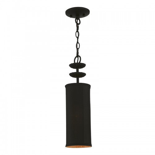 Antique Hardware 1 Light Black Mini Pendant Pendant