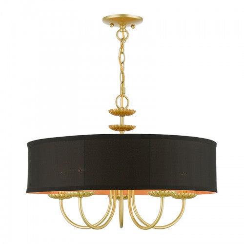 ##Antique Hardware## 5 Light Soft Gold Pendant Chandelier