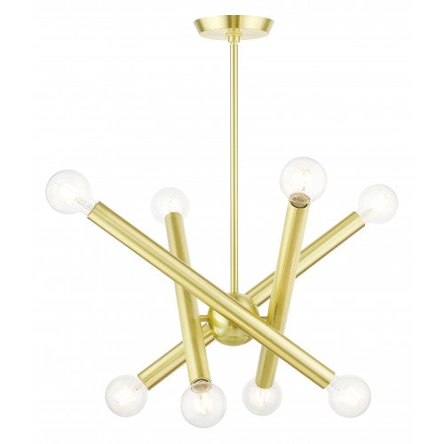 Antique Hardware 8 Light Satin Brass Chandelier Chandelier