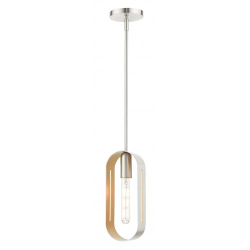 ##Antique Hardware## 1 Light Brushed Nickel Pendant