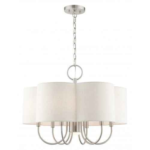 ##Antique Hardware## 7 Light Brushed Nickel Chandelier