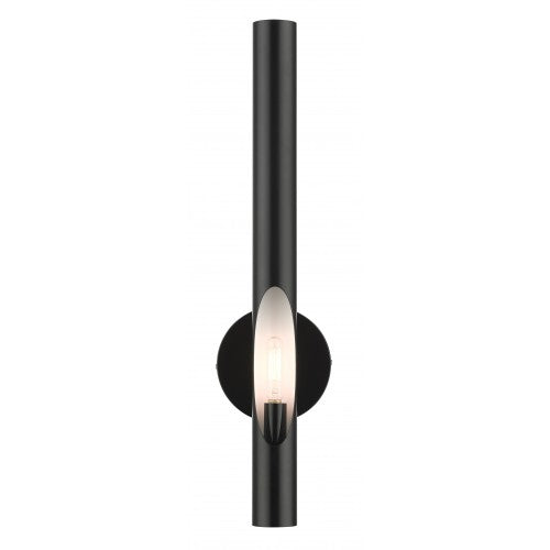 ##Antique Hardware## 1 Light Shiny Black ADA Single Sconce