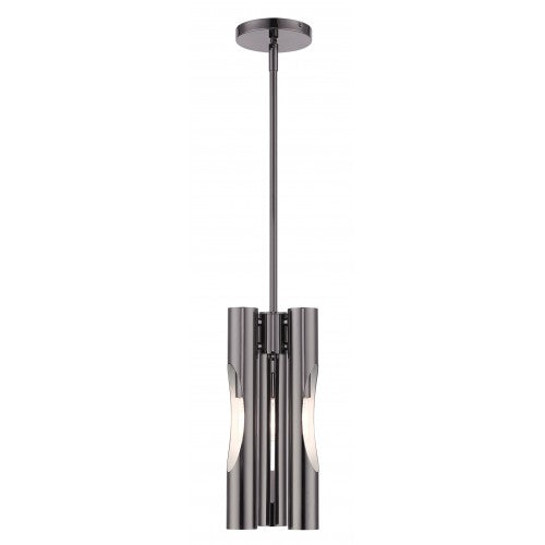 ##Antique Hardware## 3 Light Black Chrome Pendant Chandelier