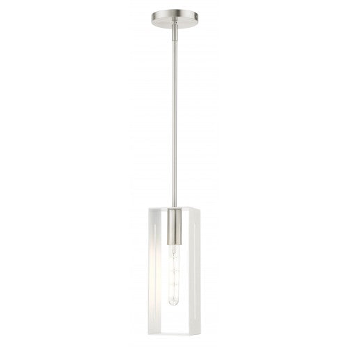 ##Antique Hardware## 1 Light Brushed Nickel Pendant