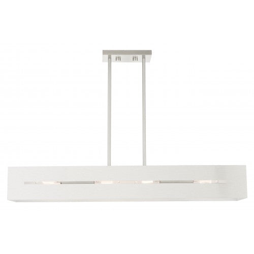 4 Light Brushed Nickel Linear Chandelier – Antique Hardware Supply