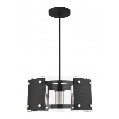 ##Antique Hardware## 6 Light Black Pendant Chandelier