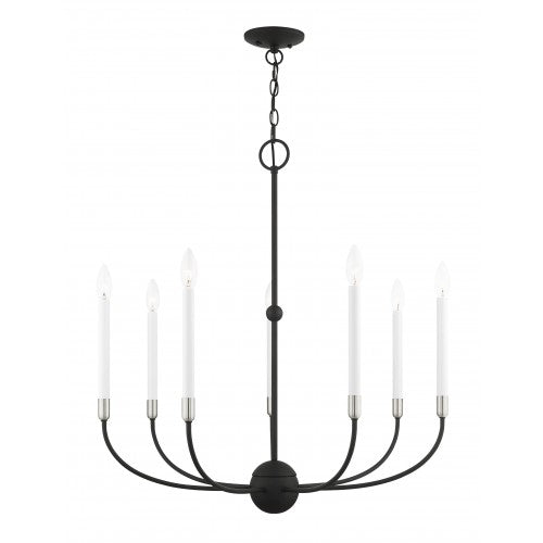 ##Antique Hardware## 7 Light Black Chandelier