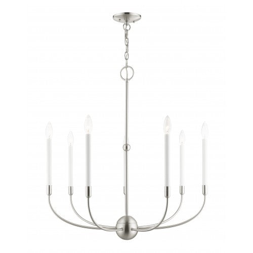 ##Antique Hardware## 7 Light Brushed Nickel Chandelier