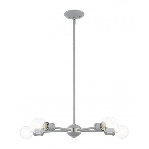 ##Antique Hardware## 5 Light Nordic Gray Chandelier