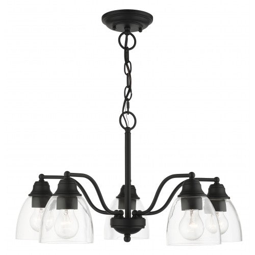 ##Antique Hardware## 5 Light Black Chandelier