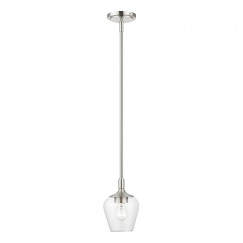 ##Antique Hardware## 1 Light Brushed Nickel Single Pendant