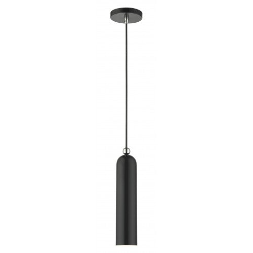 ##Antique Hardware## 1 Light Shiny Black Pendant