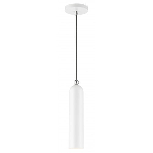 ##Antique Hardware## 1 Light Shiny White Pendant