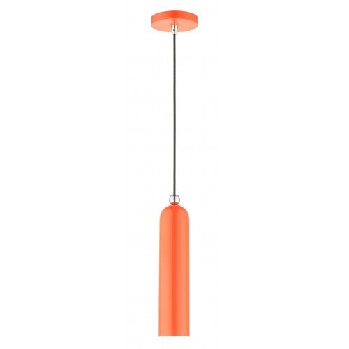 Antique Hardware 1 Light Shiny Orange Pendant Pendant