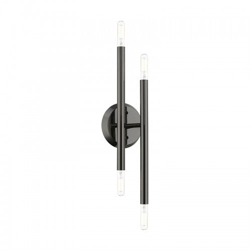 ##Antique Hardware## 4 Light Black Chrome ADA Sconce