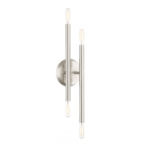 ##Antique Hardware## 4 Light Brushed Nickel ADA Wall Sconce