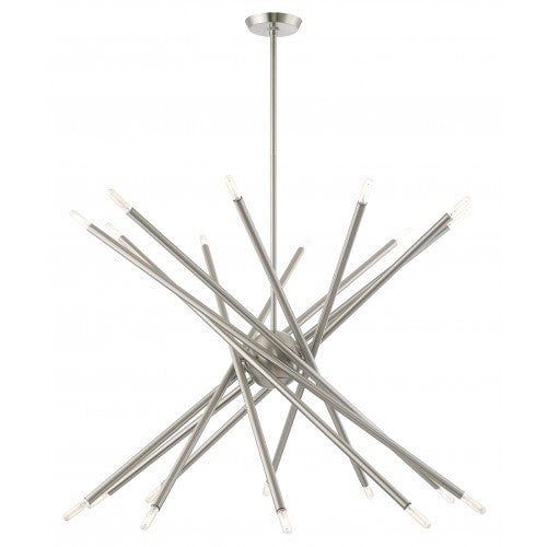 ##Antique Hardware## 20 Light Brushed Nickel Chandelier