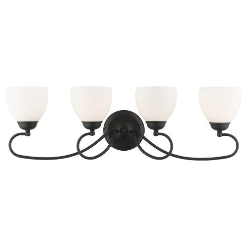 ##Antique Hardware## 4 Light Black Bath Light
