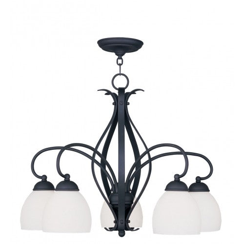 ##Antique Hardware## 5 Light Black Chandelier