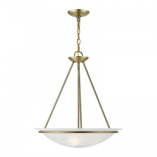 ##Antique Hardware## 3 Light Antique Brass Pendant Chandelier