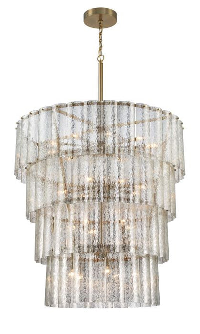 ##Antique Hardware## Museo 28 Light Chandelier in Satin Brass