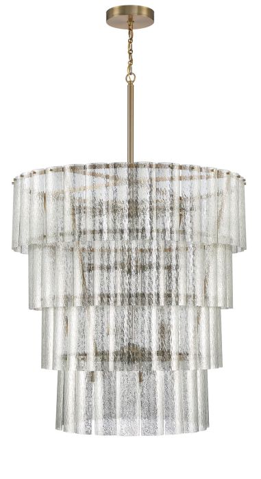 ##Antique Hardware## Museo 28 Light Chandelier in Satin Brass