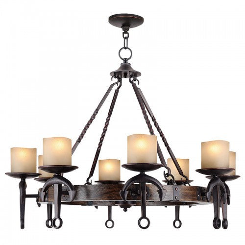 ##Antique Hardware## 8 Light Olde Bronze Chandelier