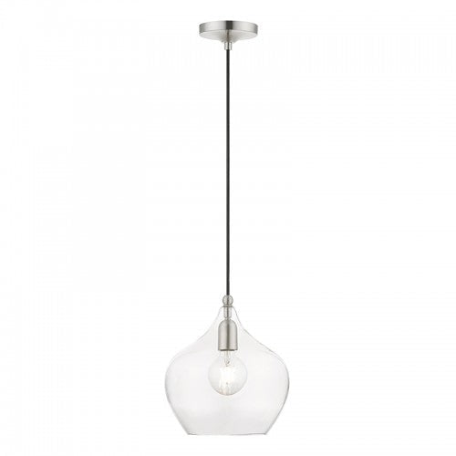 ##Antique Hardware## 1 Light Brushed Nickel Pendant