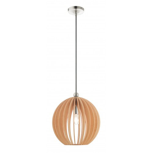 ##Antique Hardware## 1 Light Brushed Nickel Single Pendant
