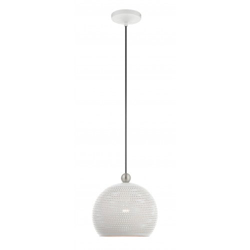 ##Antique Hardware## 1 Light White Pendant
