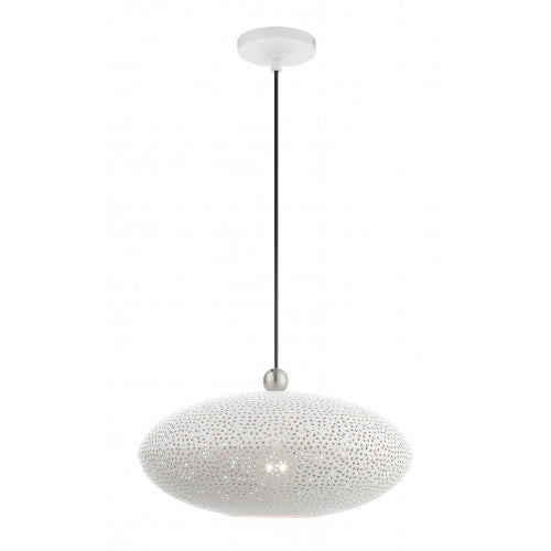##Antique Hardware## 1 Light White Pendant